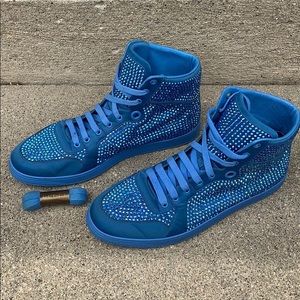 Blue Gucci Studded Sneakers